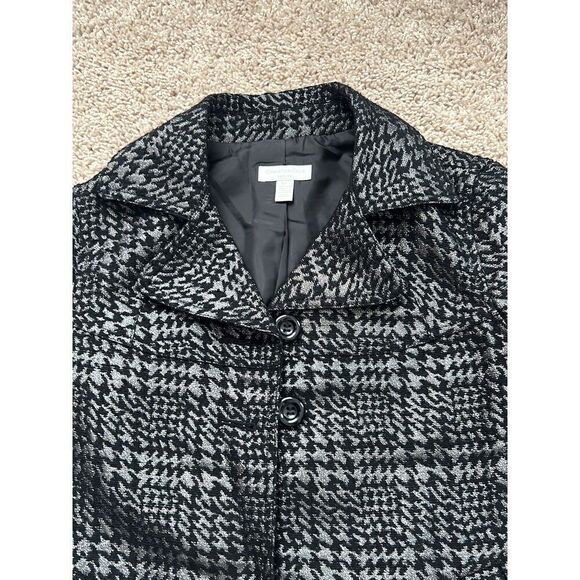 Charter Club Lapel Collar 2-Button Cape Blazer Jacket Silver Metallic 10P - Picture 3 of 4